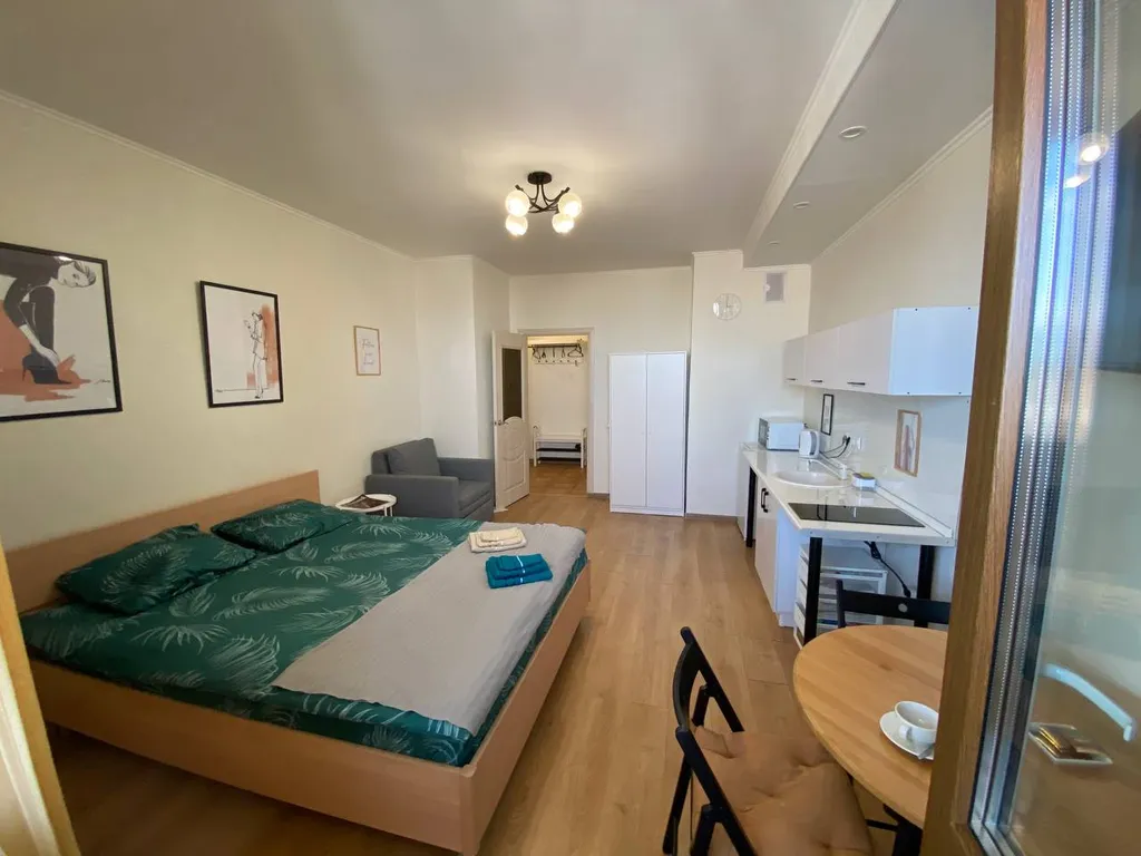 Уютная студия в ЖК Возрождение с красивым видом на город