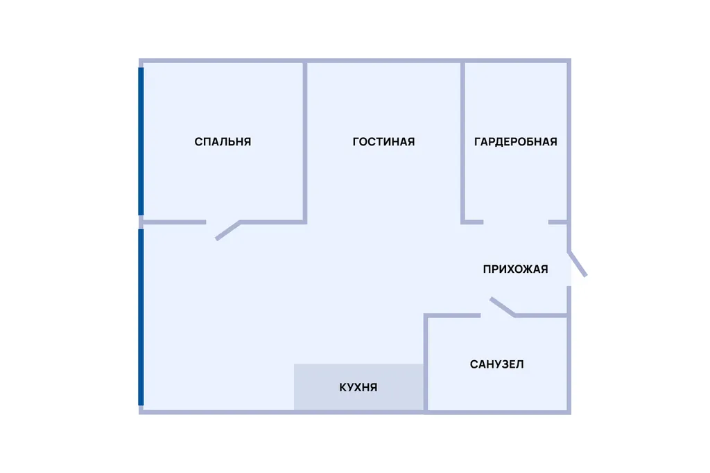 Уютная двухкомнатная квартира с панорамными окнами недалеко от моря