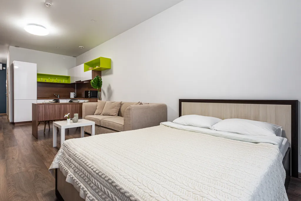 Квартира Светлая студия с кроватью и диваном — аренда посуточно в Екатеринбург