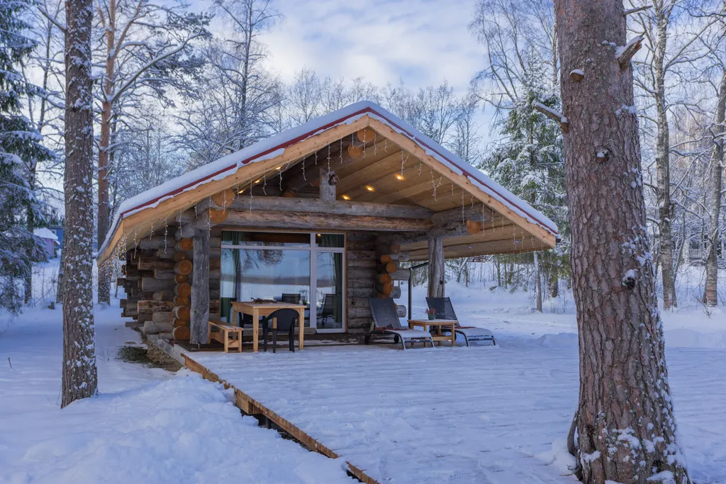 Коттедж из сосны Кело с видом на озеро