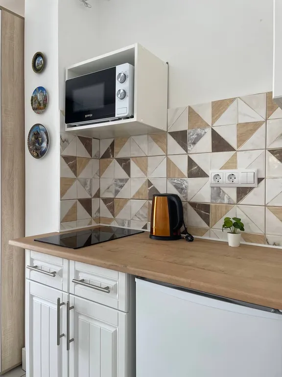 Студия с видом на горы и террасой