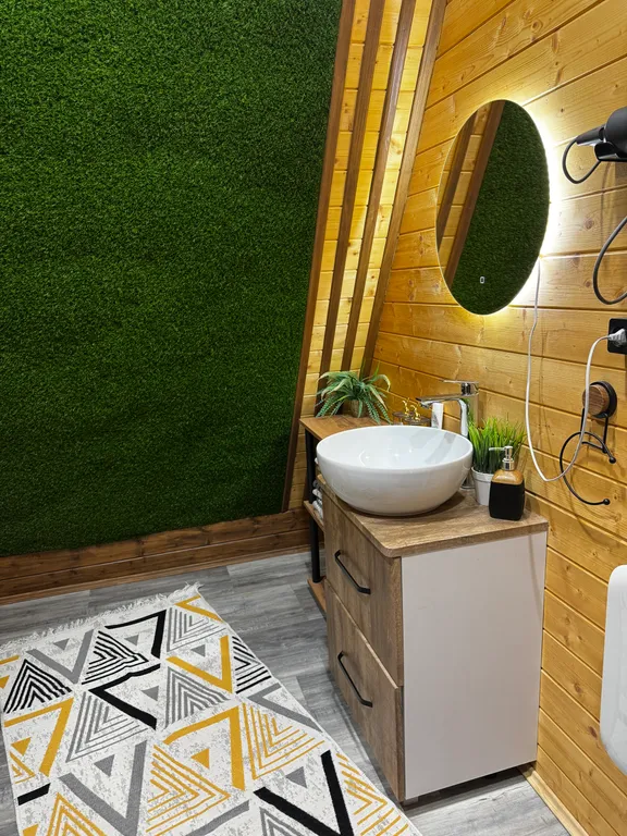 Дом А-фрейм с баней