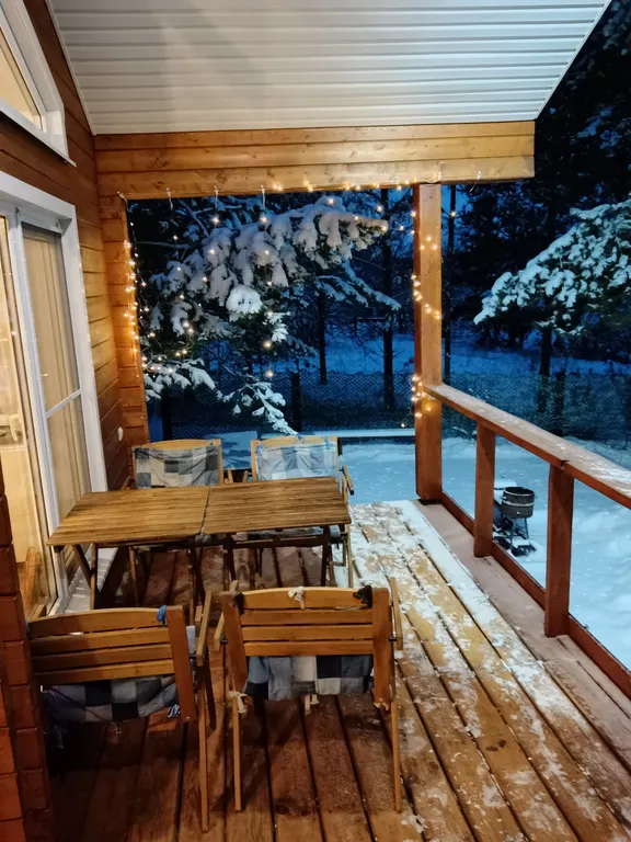 Дом с баней в сосновом бору