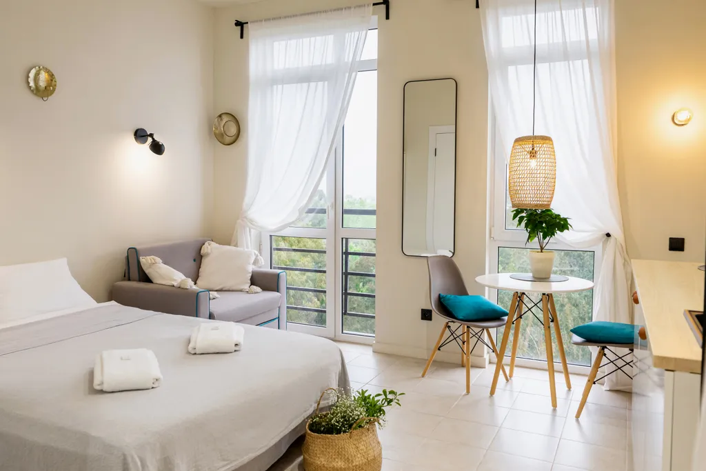 Квартира Квартира Студия с видом на горы, море и бамбуковую рощу в ЖК Сорренто Парк — Сириус