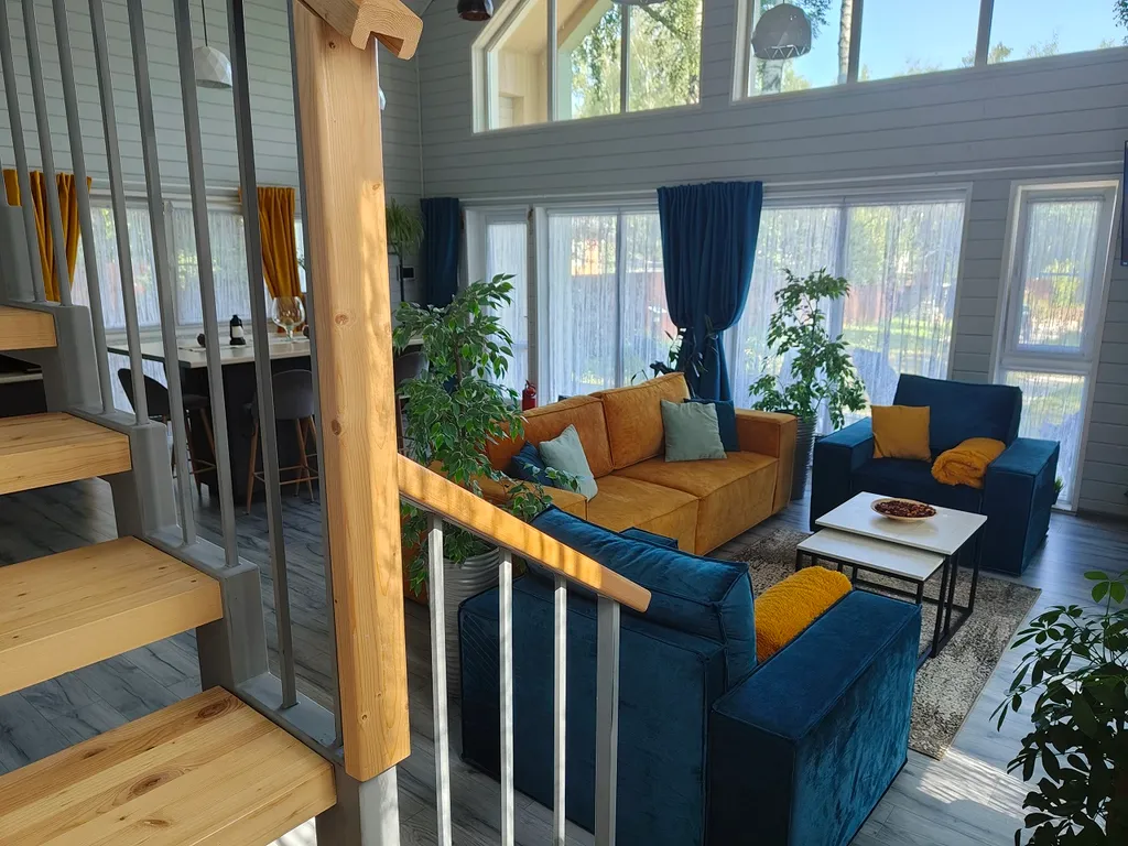 Семейный дом с баней в березовой роще