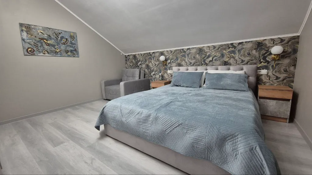 Коттедж Перламутр с сауной и 4 спальнями