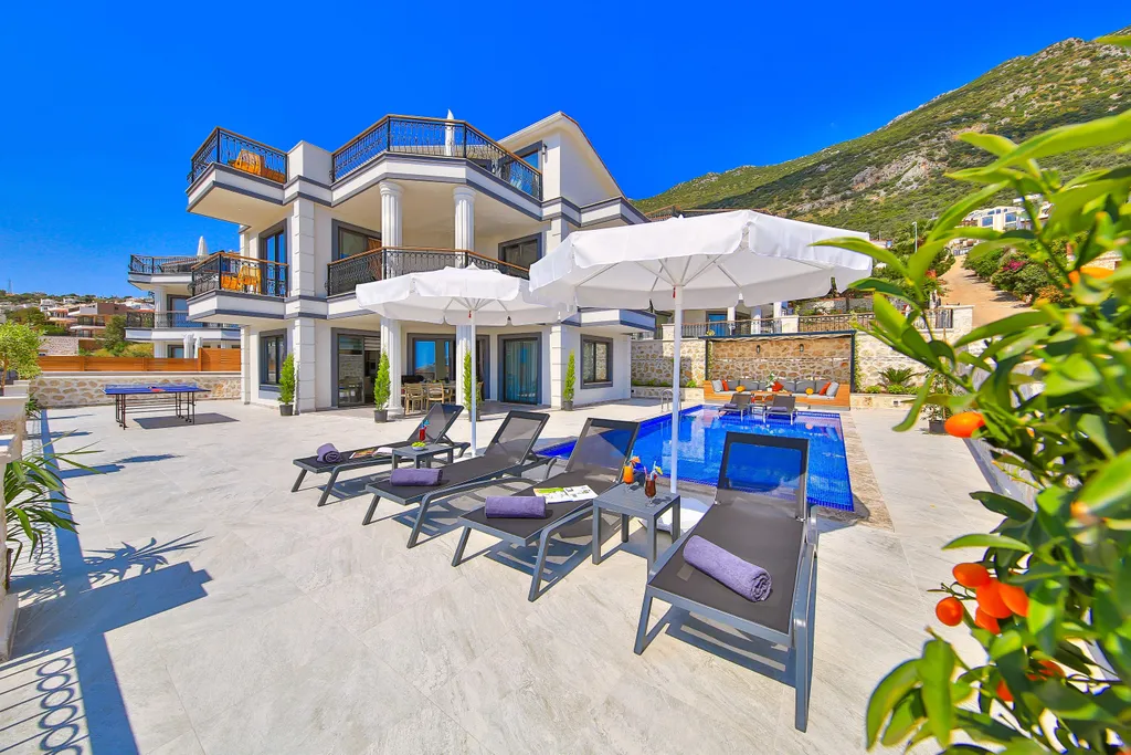 Коттедж Вилла 485 с видом на море и бассейном — Калкан