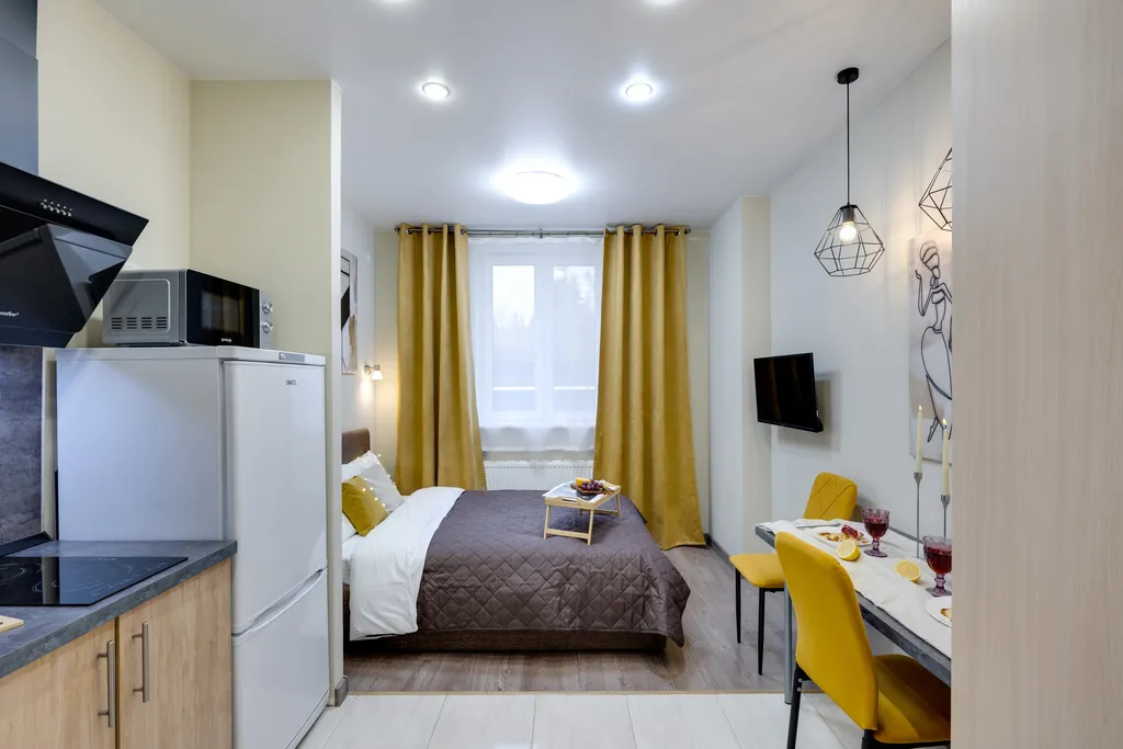 Солнечная студия Эллида в ЖК Одинбург недалеко от больницы.