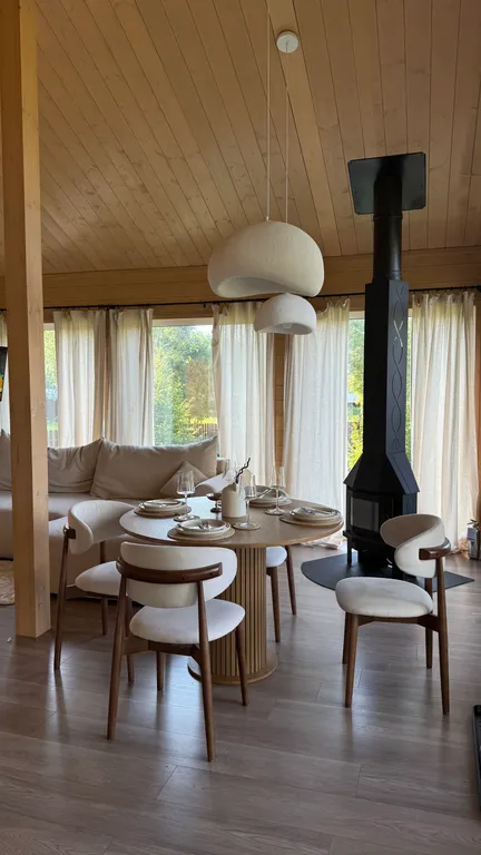 Коттедж Панорамный дом из пинтерест с камином и сауной — Семеновское