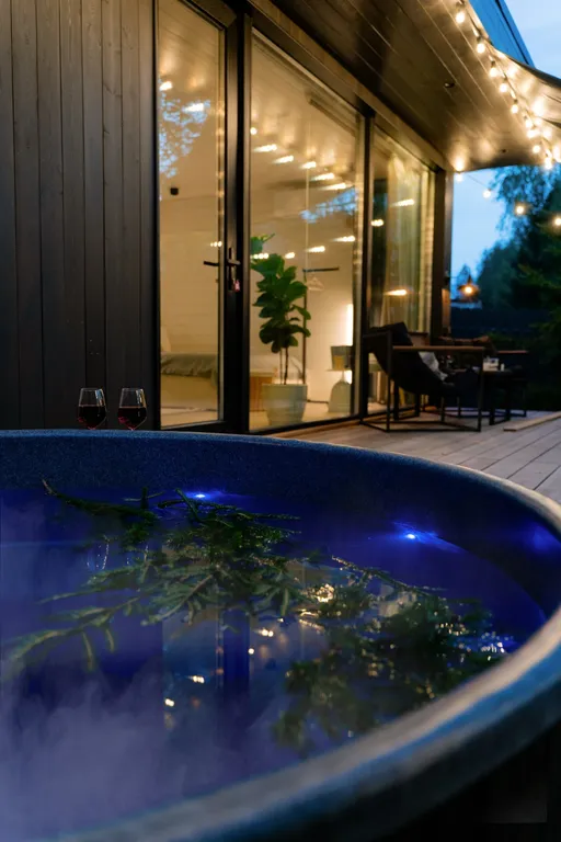 Уютный дом с сауной в лесу