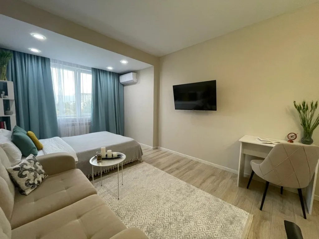 Этно студия Жетысу с прекрасным видом на горы