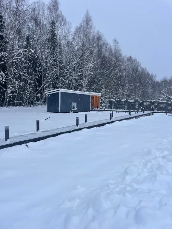 Коттедж A Frame 6х6 с панорамным видом в лес, чаном и мангальной зоной — Черленково