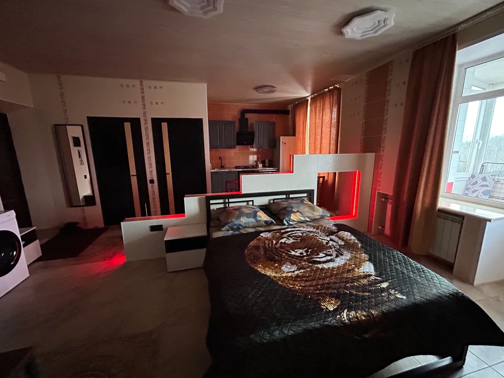 Студия с красивым видом на центр города