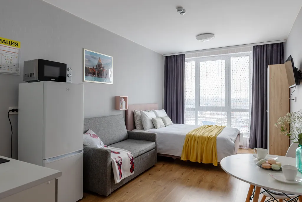 Квартира-пушка, с видом на город у метро парнас