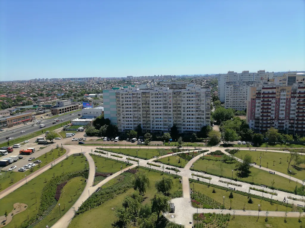 Квартира Квартира Уютная студия в пастельных тонах с панорамным видом на город — Краснодар