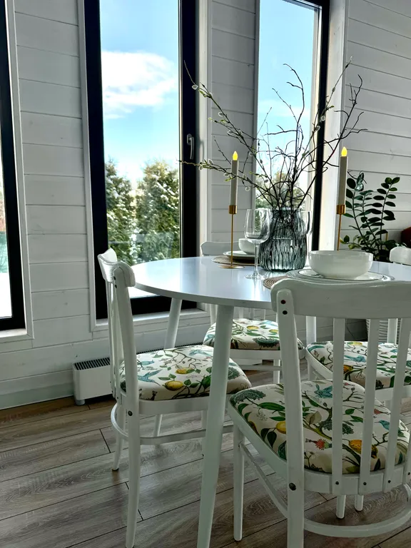 Коттедж Уютный барн с баней на дровах и пением птиц в саду — Заворово