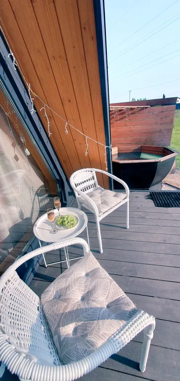 Уютный домик в стиле А-фрейм