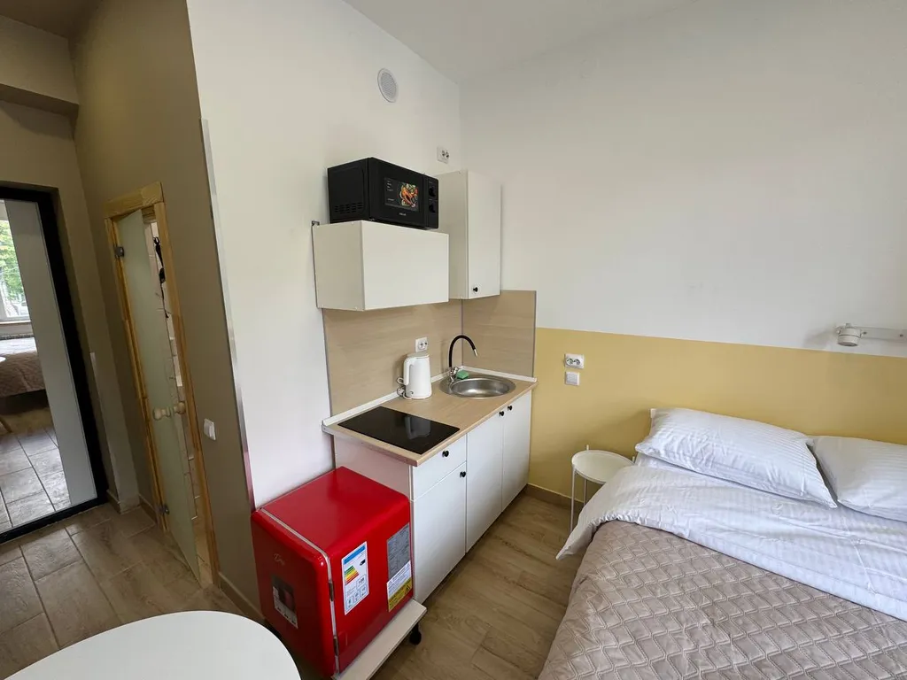 Квартира Новые 2-х местные апартаменты без кондиционера с кухней, амалиенау — Калининград