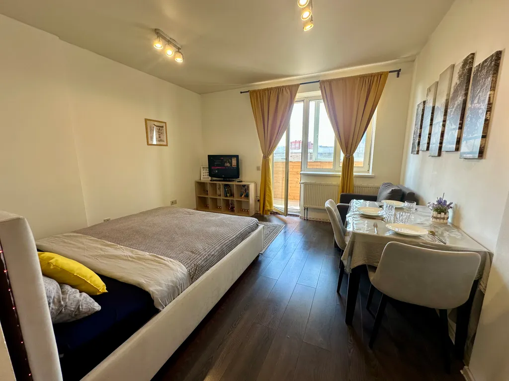 Уютная студия с удобной кроватью