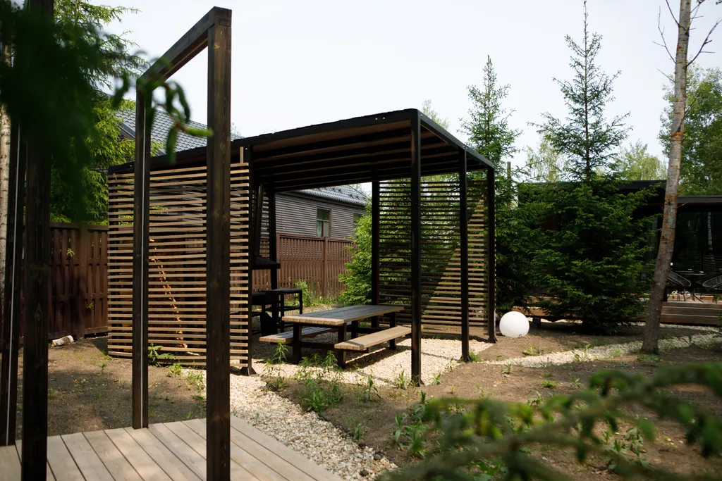 Стильный дом с ванной, горячим чаном и сауной