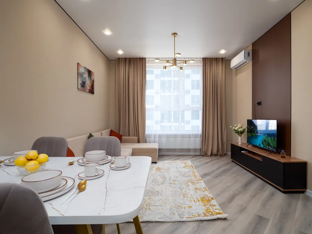 Уютная евродвушка на Абая рядом с АДК и метро Сайран