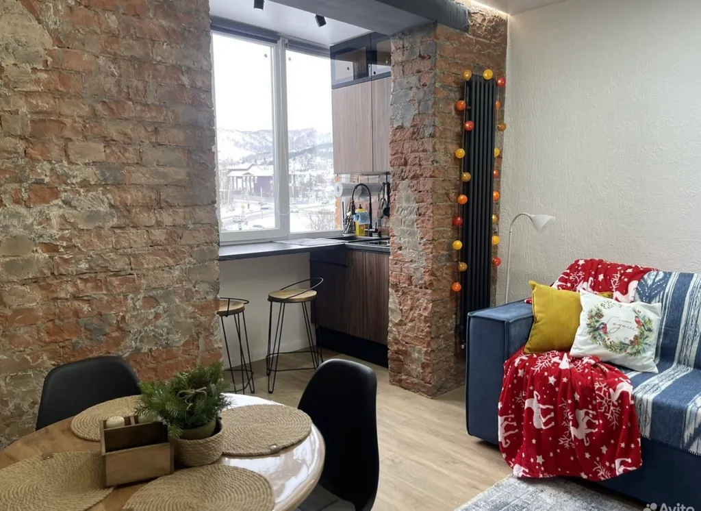 Апартамент с дизайнерским ремонтом, с видом на горы