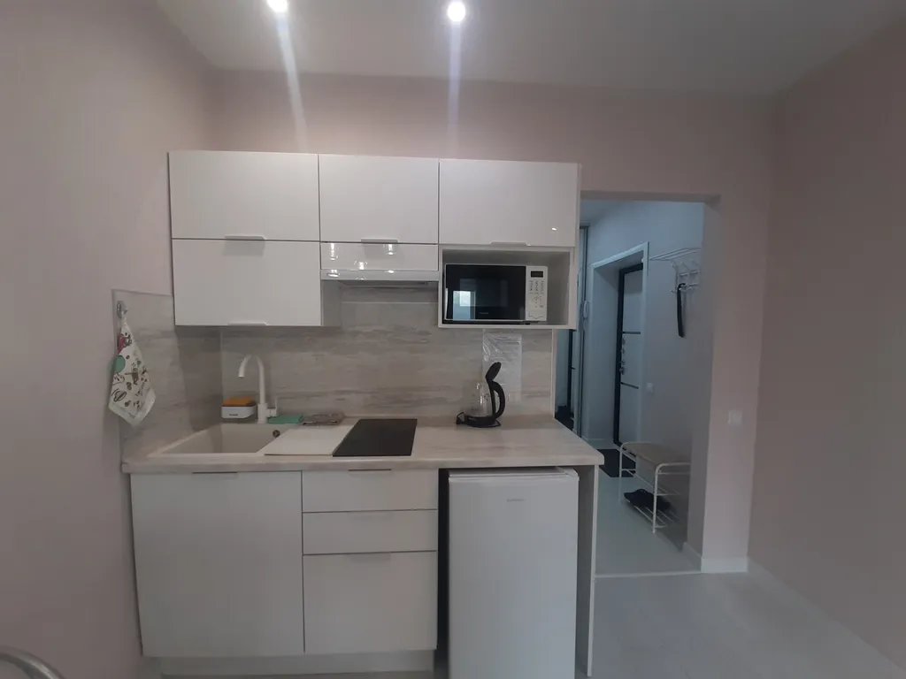 Уютная студия с видом на колесо обозрения