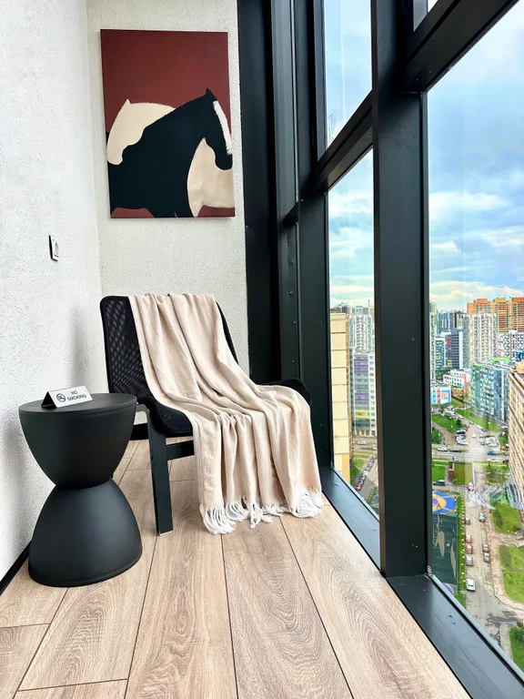 Квартира-студия с панорамным видом в окружении парков — аренда посуточно в Кудрово