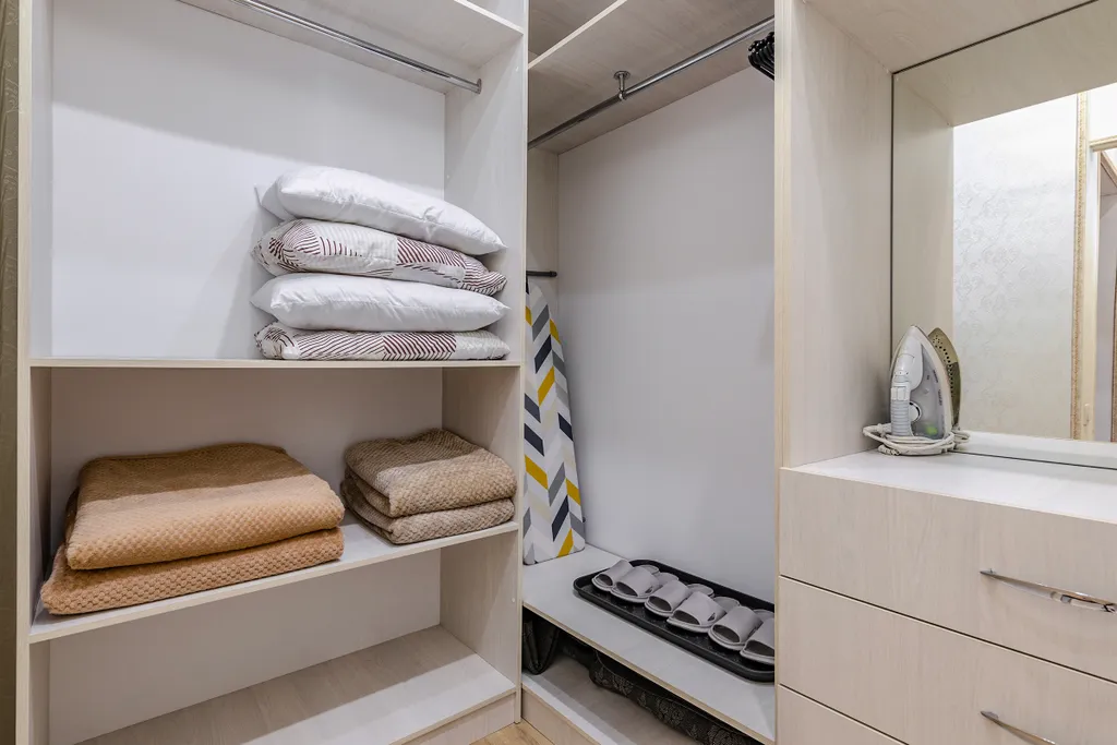 Уютная однокомнатная с видом на город возле набережной в Астане