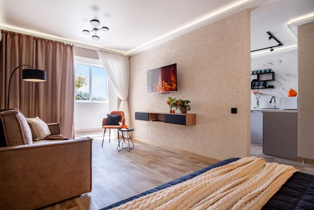 Уютный, с красивым видом апарт