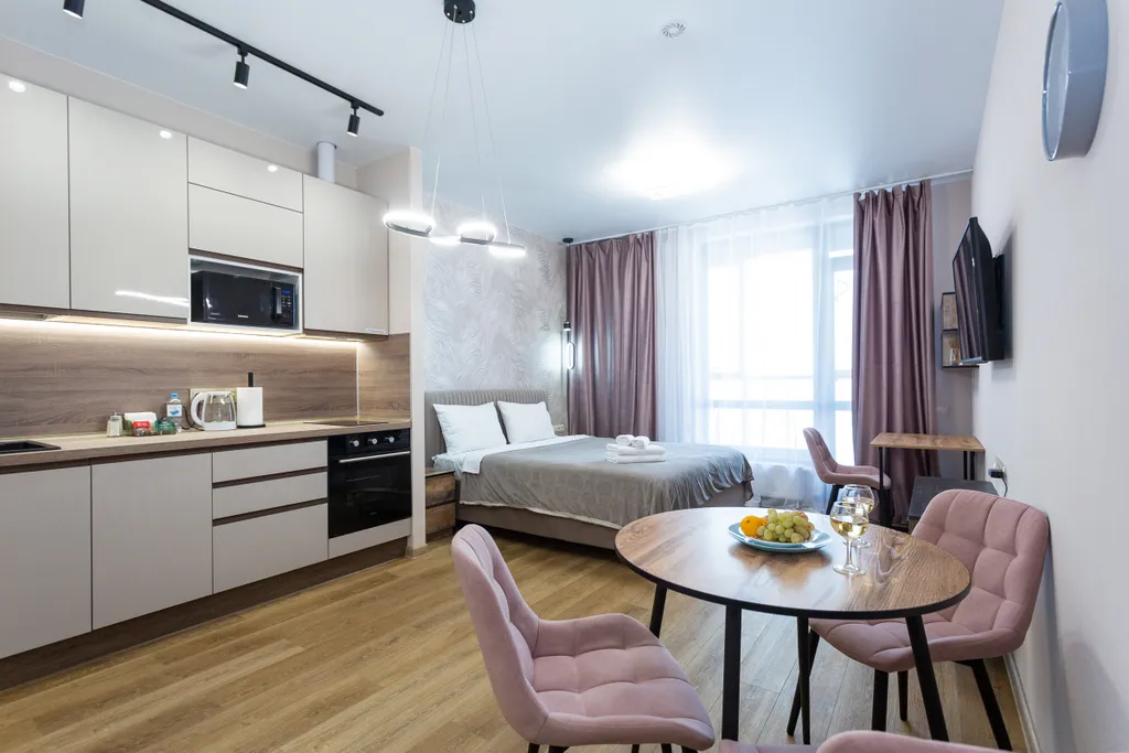 Квартира Квартира Студия для двоих в элитном небоскребе жк grando у метро — Новосибирск