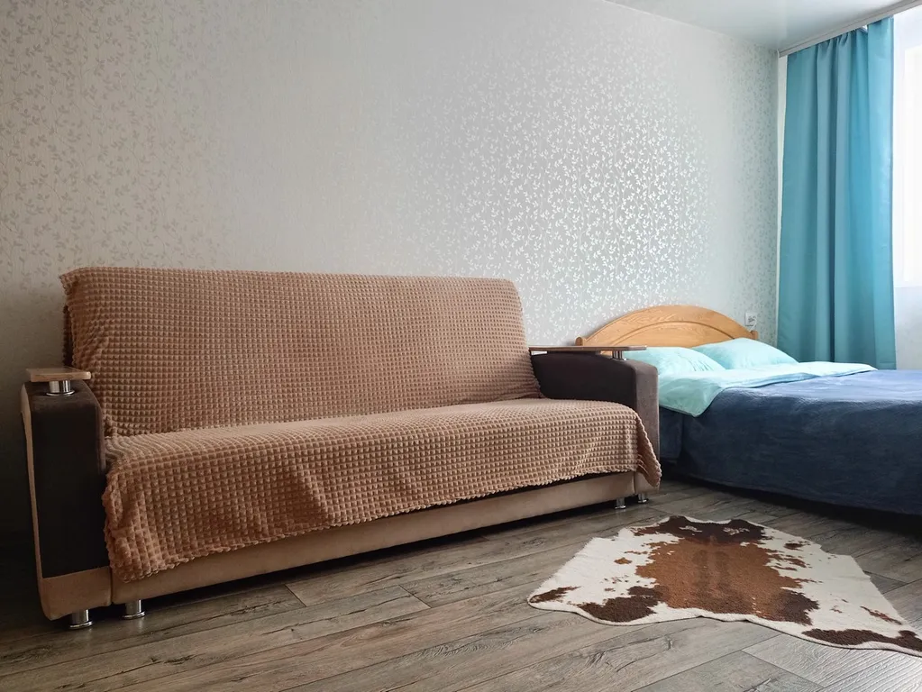 Квартира с двуспальной кроватью и диваном, рядом БСМ, ТЦ Апельсин