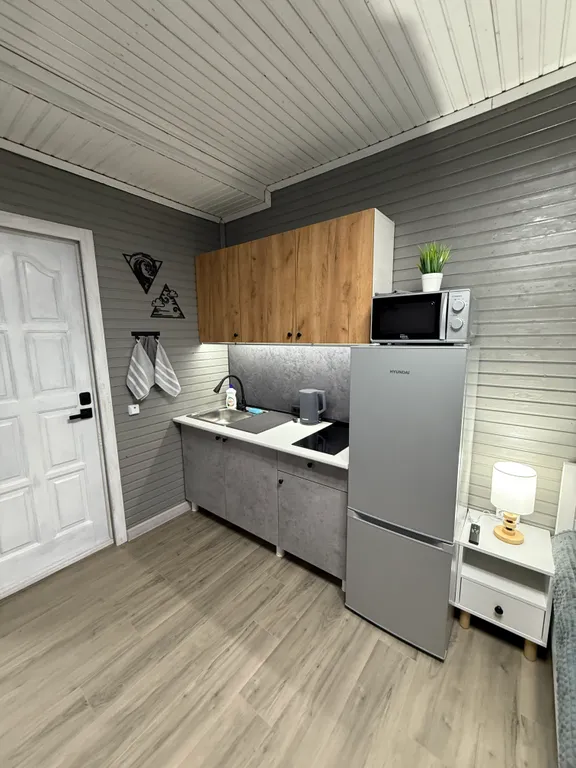 Уютная жилая комната на двоих в деревянном таунхаусе