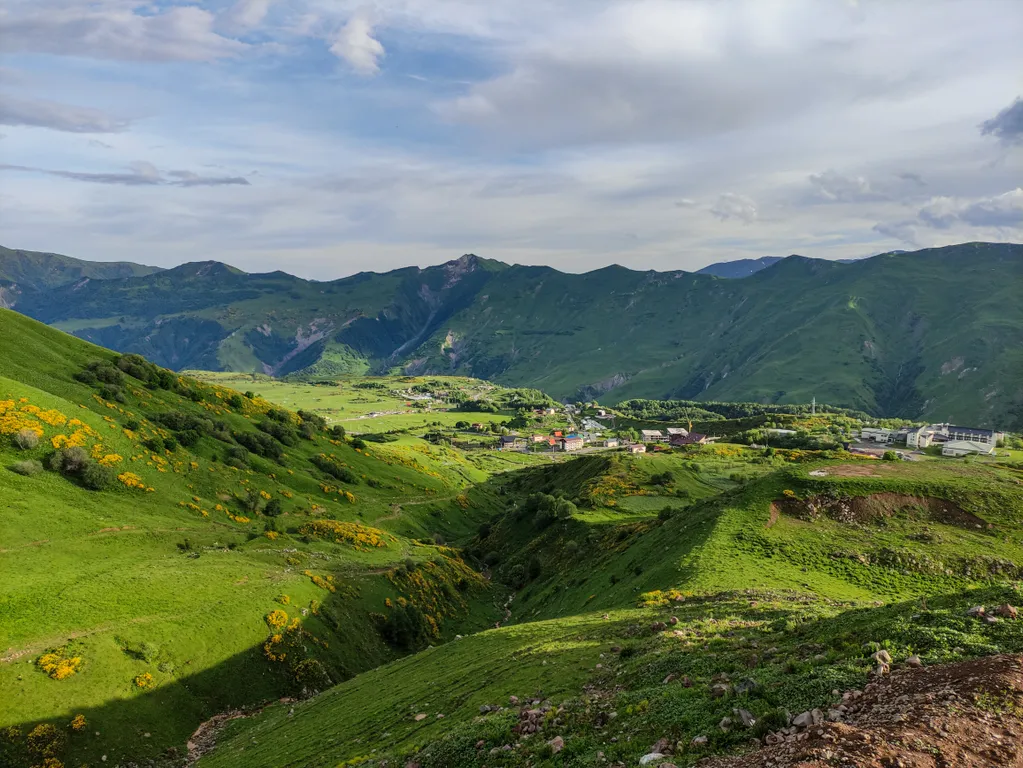 Gudauri twins blues mountain view