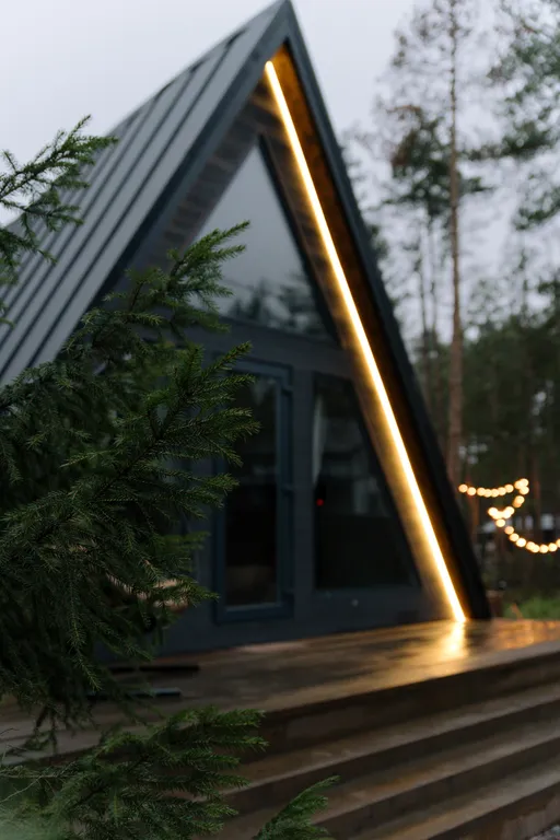 Дом A-Frame в Раздолье с сибирским чаном