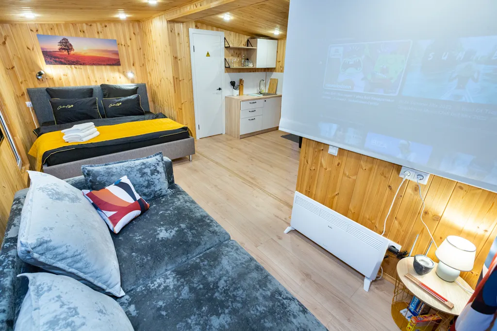 Семейный домик с финской сауной