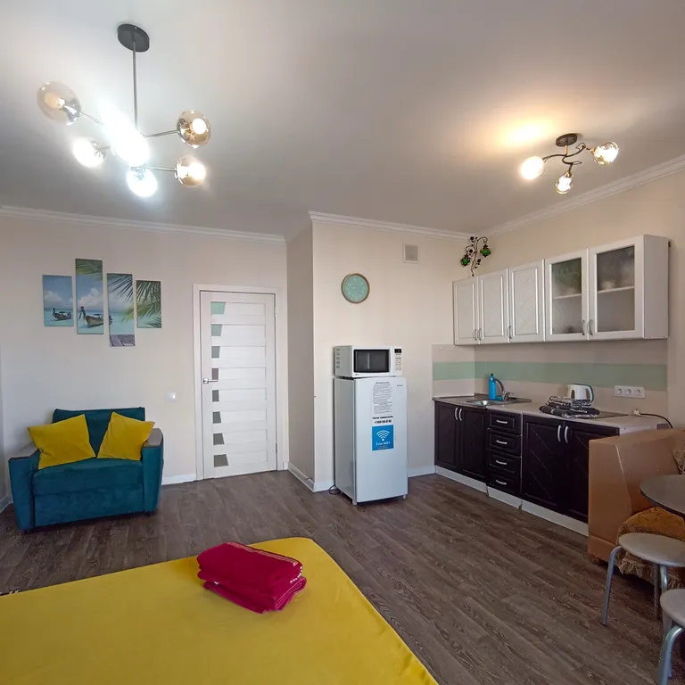 Уютная квартира-студия рядом с центром города в новом микрорайоне