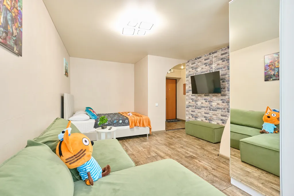 Однокомнатная квартира с балконом вместительность на 4 человека