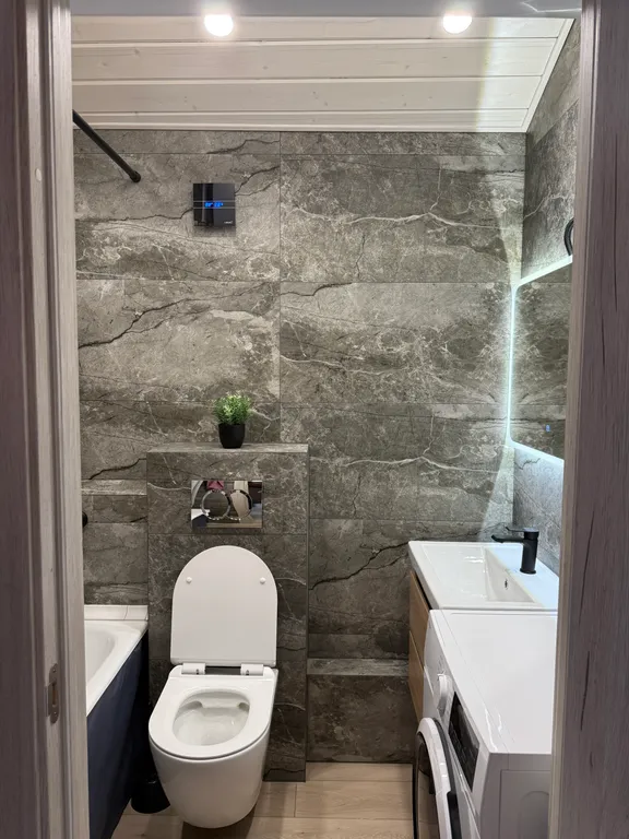 Одноэтажный двухкомнатный дом БарнХаус в черте города