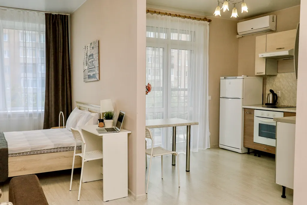 4 Угла: студия в ЖК Ривьера вблизи набережной, Горького, 149