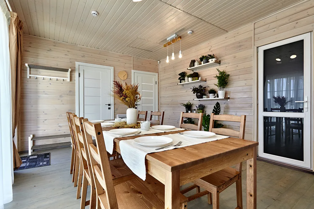 Чистый светлый коттедж с теплым бассейном и баней на дровах