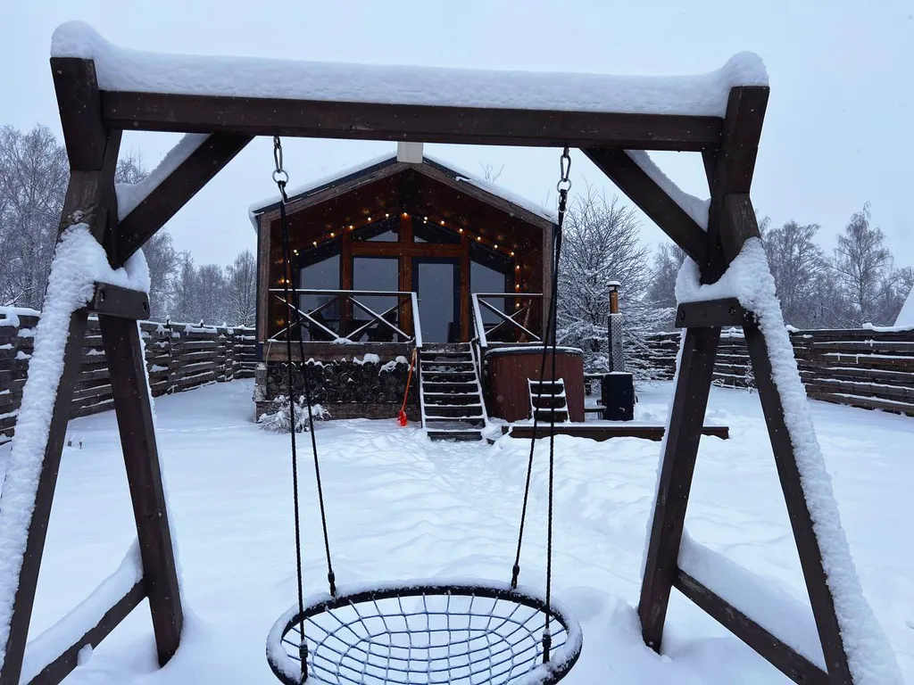 Барнхаус ЗИМА с подогреваемой купелью