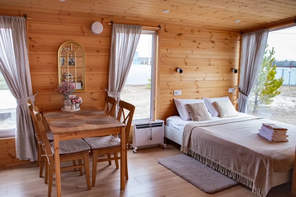 Домик с бассейном с банькой и чаном на дровах