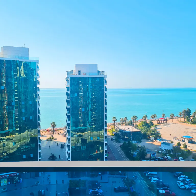 Комфорт и вид на море Отдельная спальня Гостиная Кухня Балкон