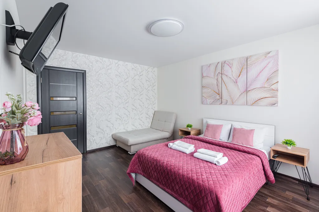 Апартамент в центре города, гостиничный сервис, бесконтактно