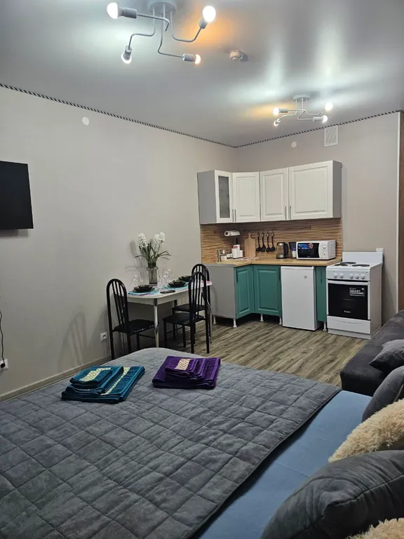 Уютная стильная студия в новом ЖК Красное Яблоко