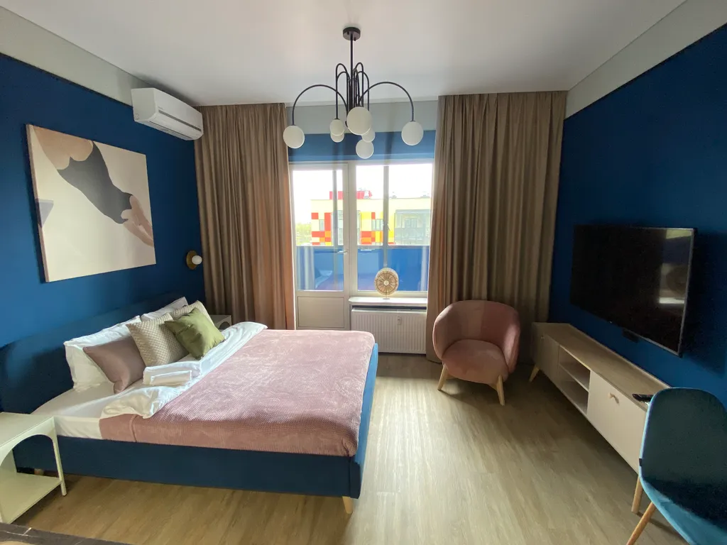 Квартира Квартира Дизайнерская студия в новом ЖК со свежим ремонтом, кондиционером и бойлером — Гатчина