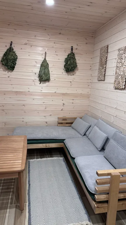 Дом с баней, сибирским чаном и теплой панорамной беседкой