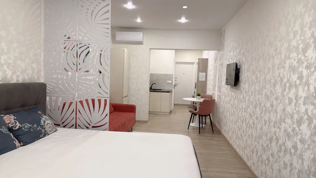 Квартира Квартира Уютная с видом на море, балконом, ванной, бассейном на территории жк — Адлер