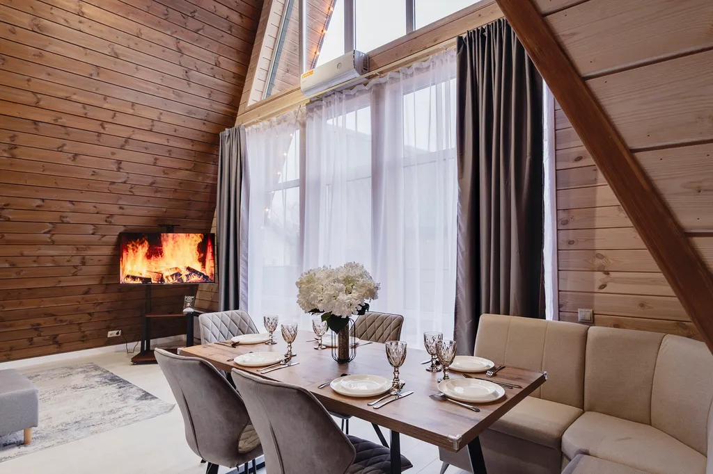 Уютный дом с баней, купелью и видом на лес